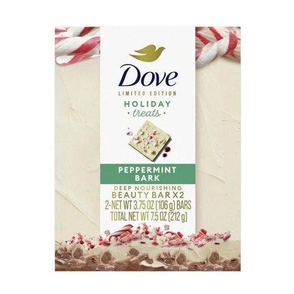 DOVE Ltd Ed Holiday Treats Beauty Bar Soap 2 Peppermint Bark + 2 Pumpkin Pie (4) - Picture 2 of 6